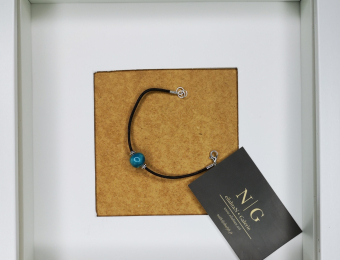 Althéa-Bracelet avec perle Céramique-Bleue